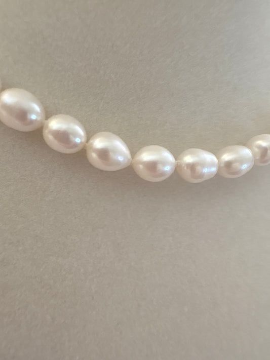 Silk Knotted Pearl Necklace