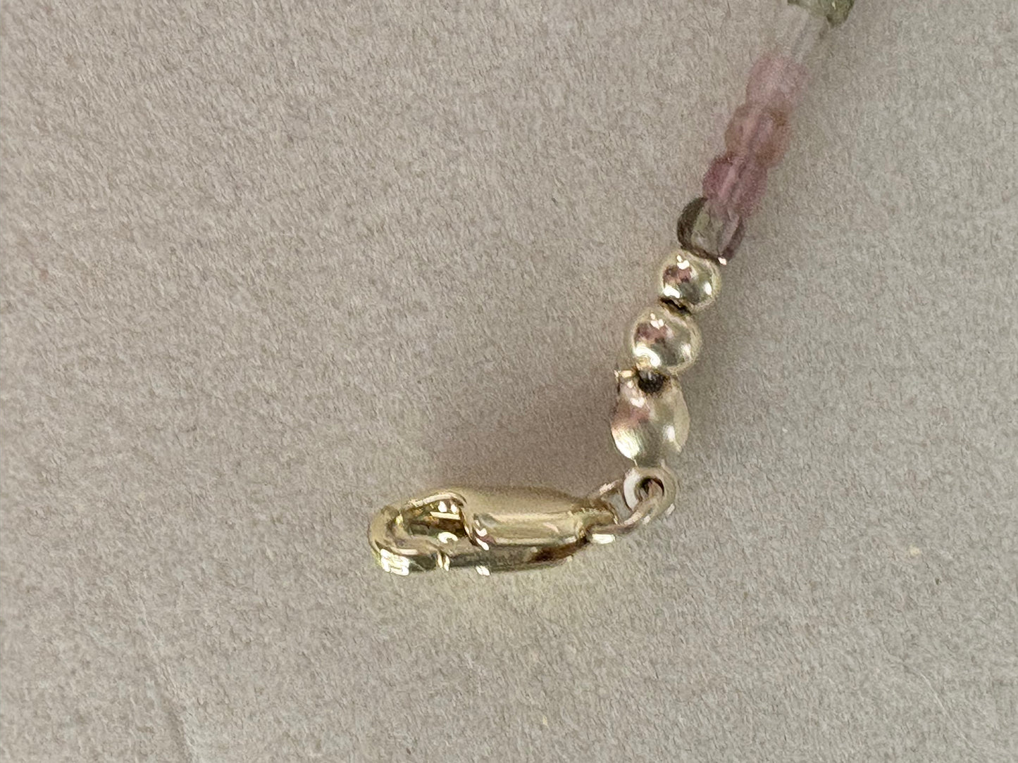 Watermelon Tourmaline Dainty Necklace