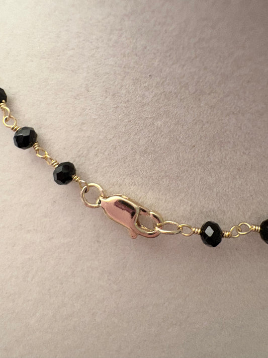 Black Spinel French Rosary