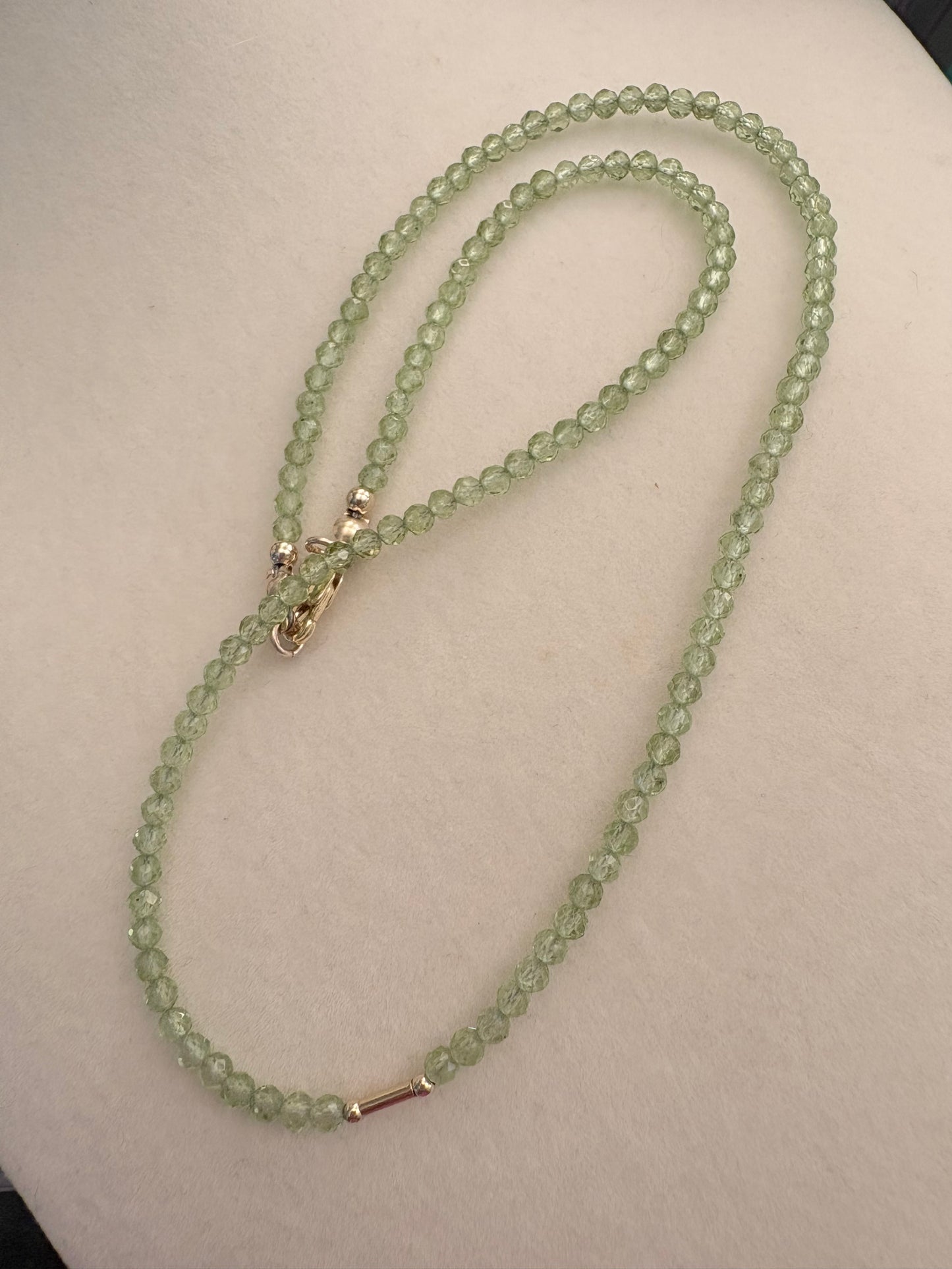 Dainty Peridot Gemstone Necklace