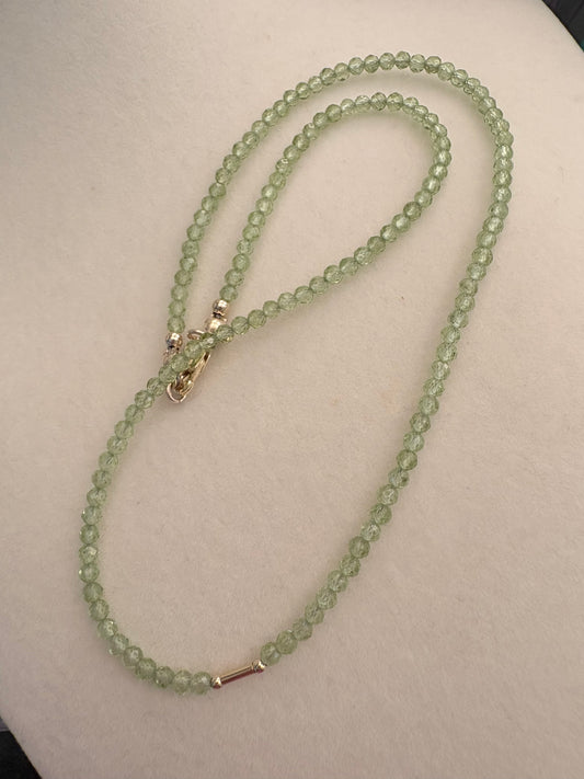 Dainty Peridot Gemstone Necklace
