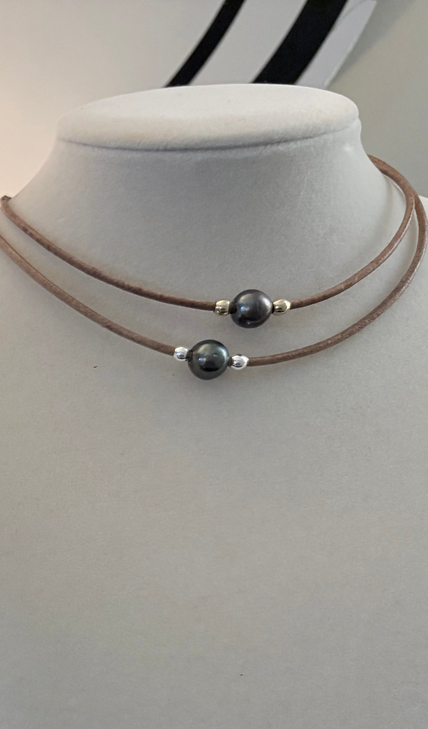 Midnight Edison Leather Necklace