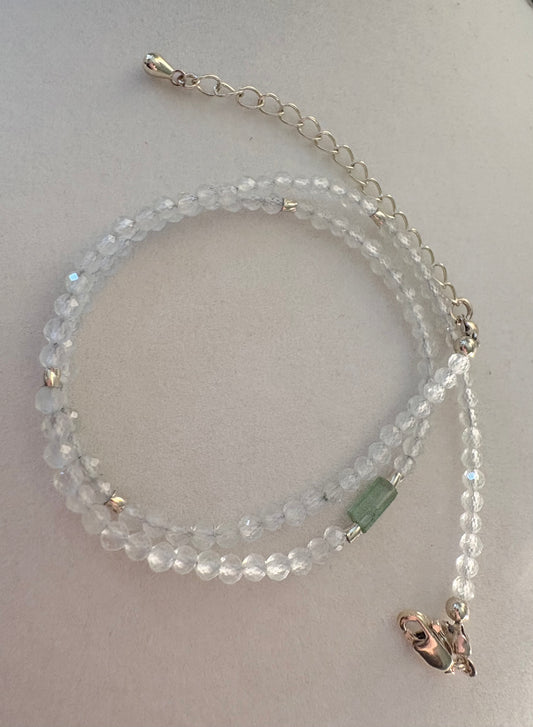 Dainty Green Prehnite Choker