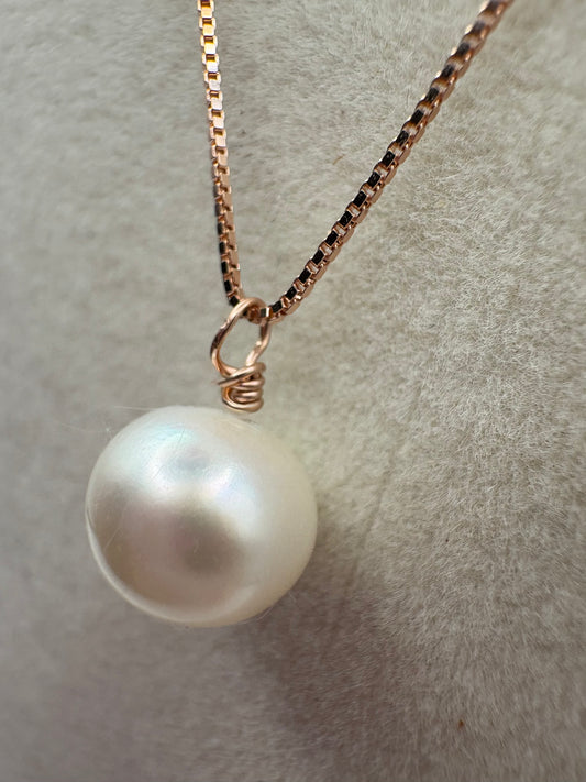 A Little Flushed .Rose Gold Pendant