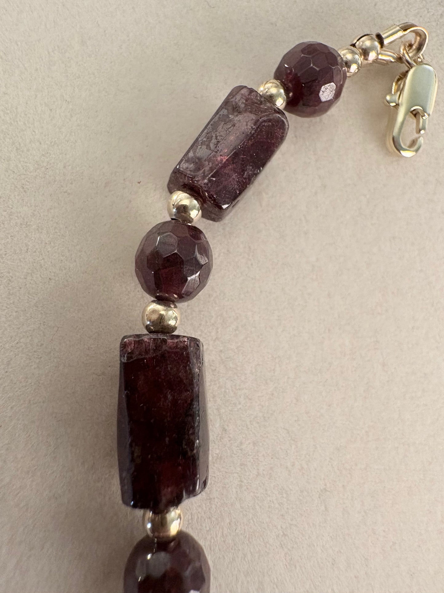Garnet Geometry Bracelet