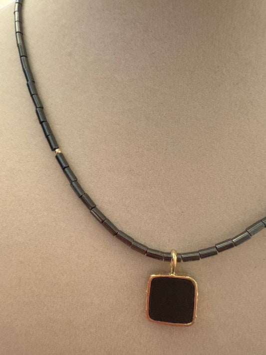 Hematite|Black Onyx Necklace