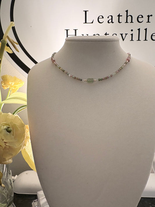Watermelon Tourmaline Necklace