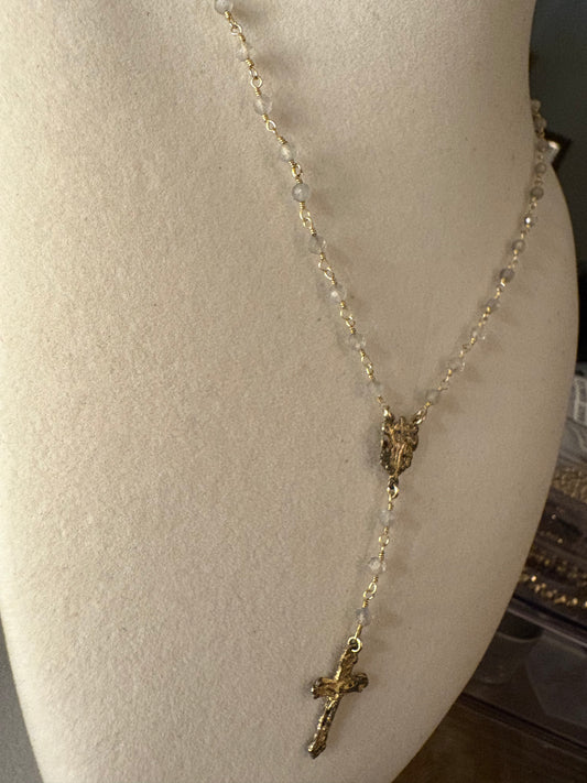 Rainbow Moonstone Rosary