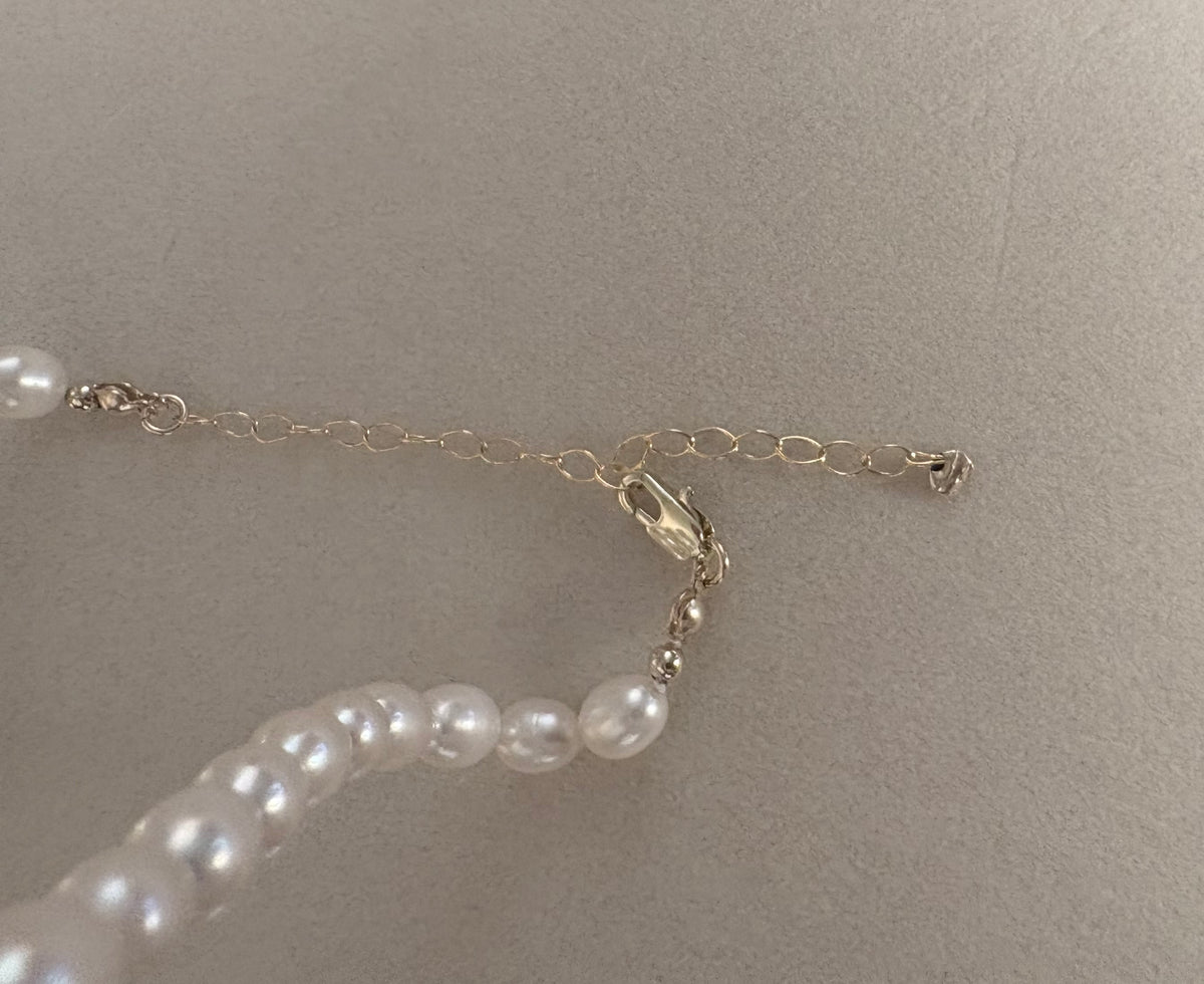 Silk Knotted Pearl Necklace