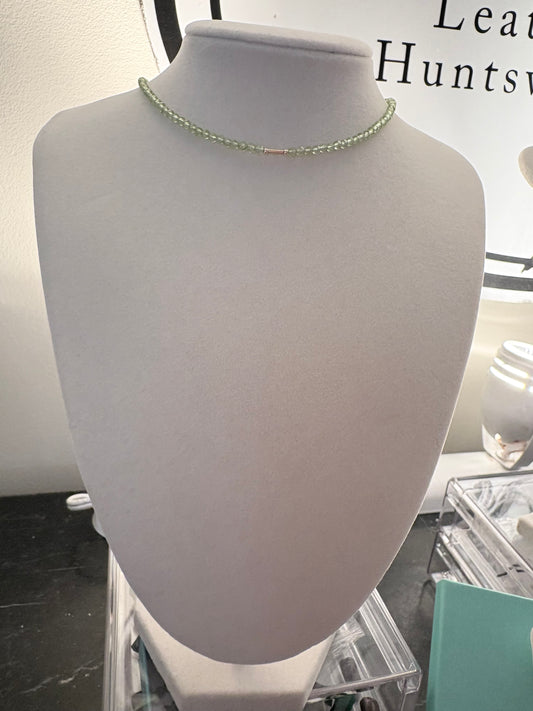 Dainty Peridot Gemstone Necklace