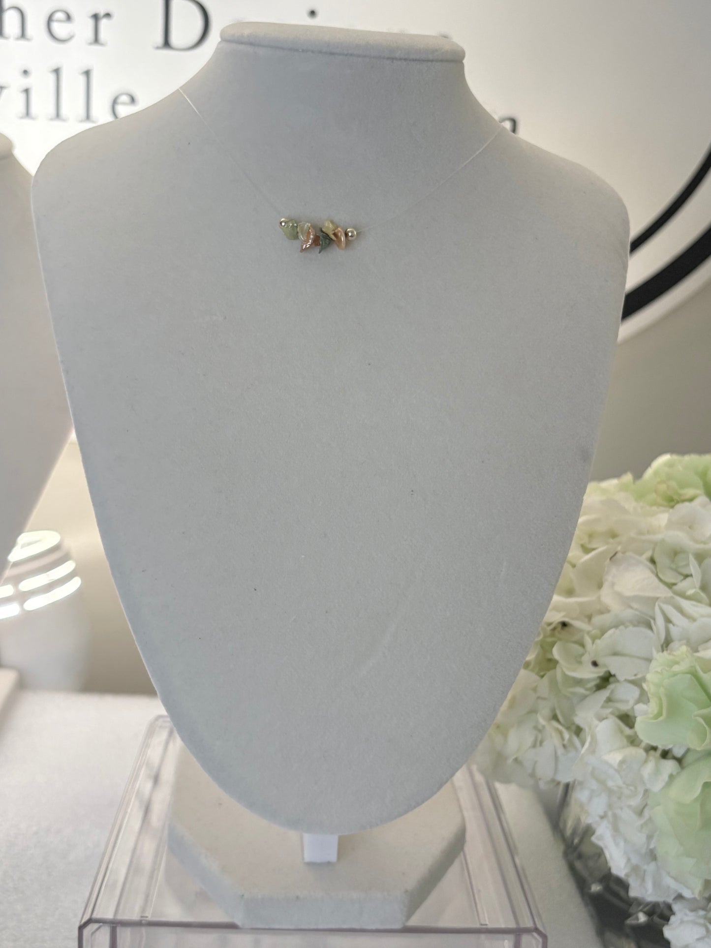 Petite Garden Party Floating Pearl Necklace