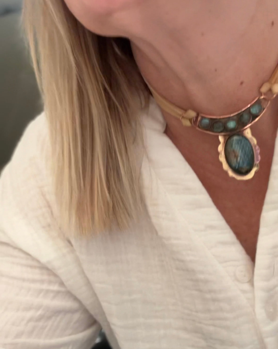 Moonlit Relic Deerskin Choker