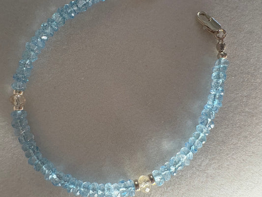 Swiss Blue Topaz & Citrine Bracelet