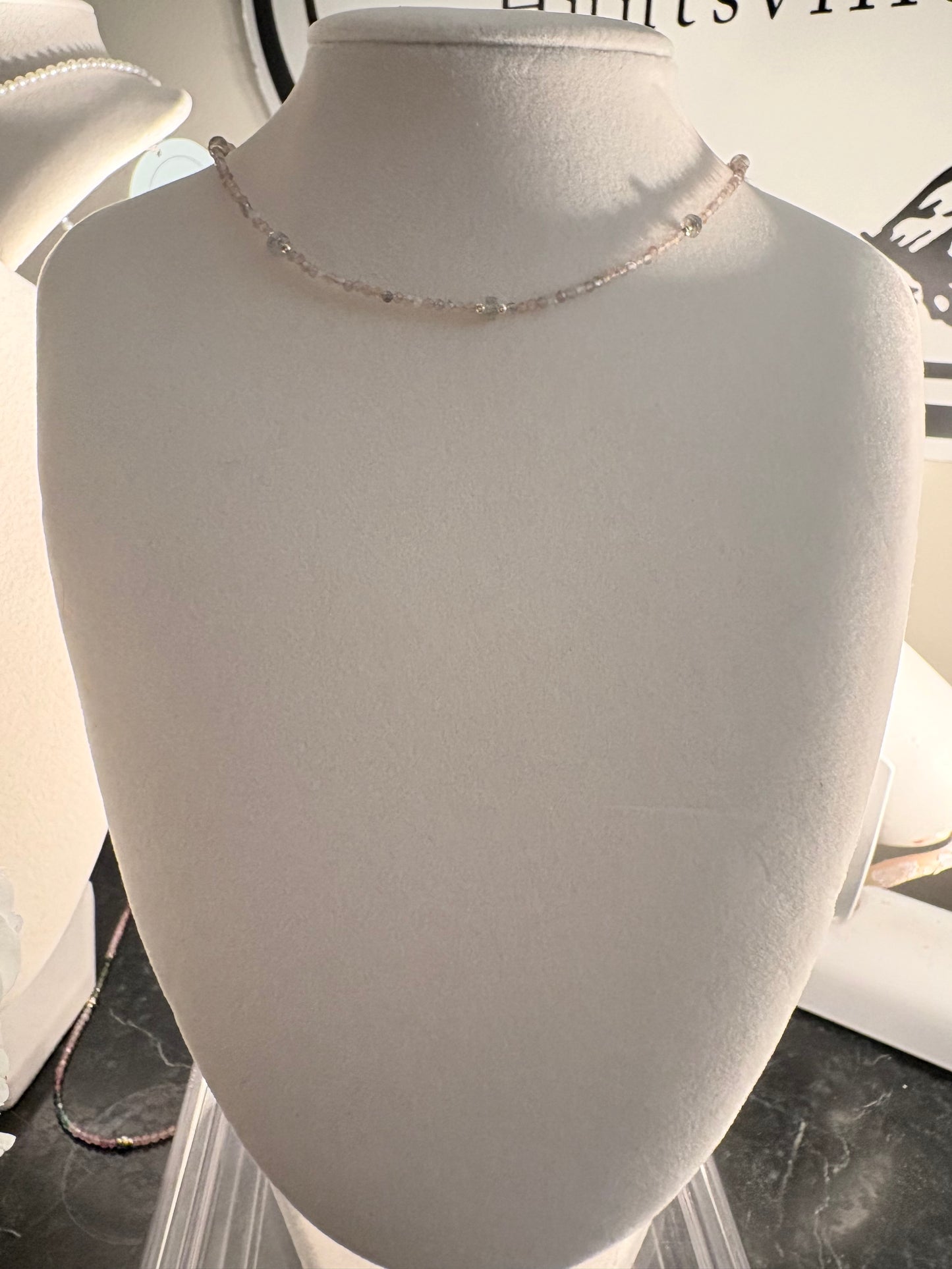 Chocolate Moonshine & Labradorite Station Necklace