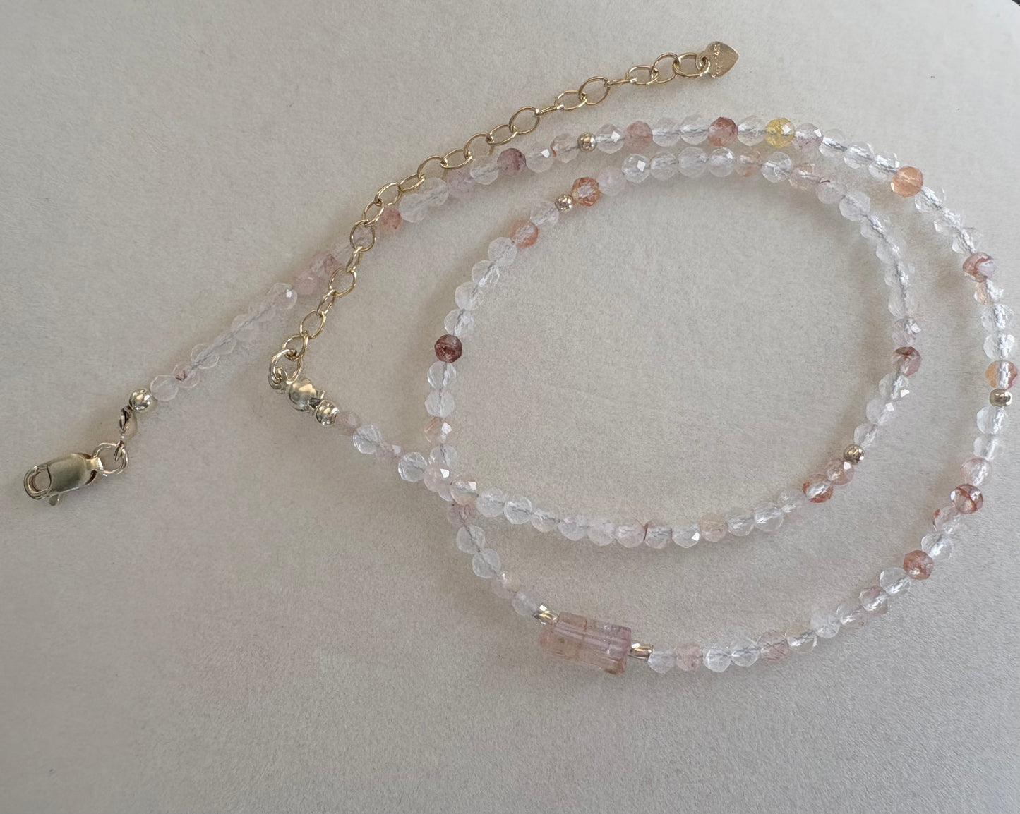 Strawberry & Watermelon Tourmaline Choker