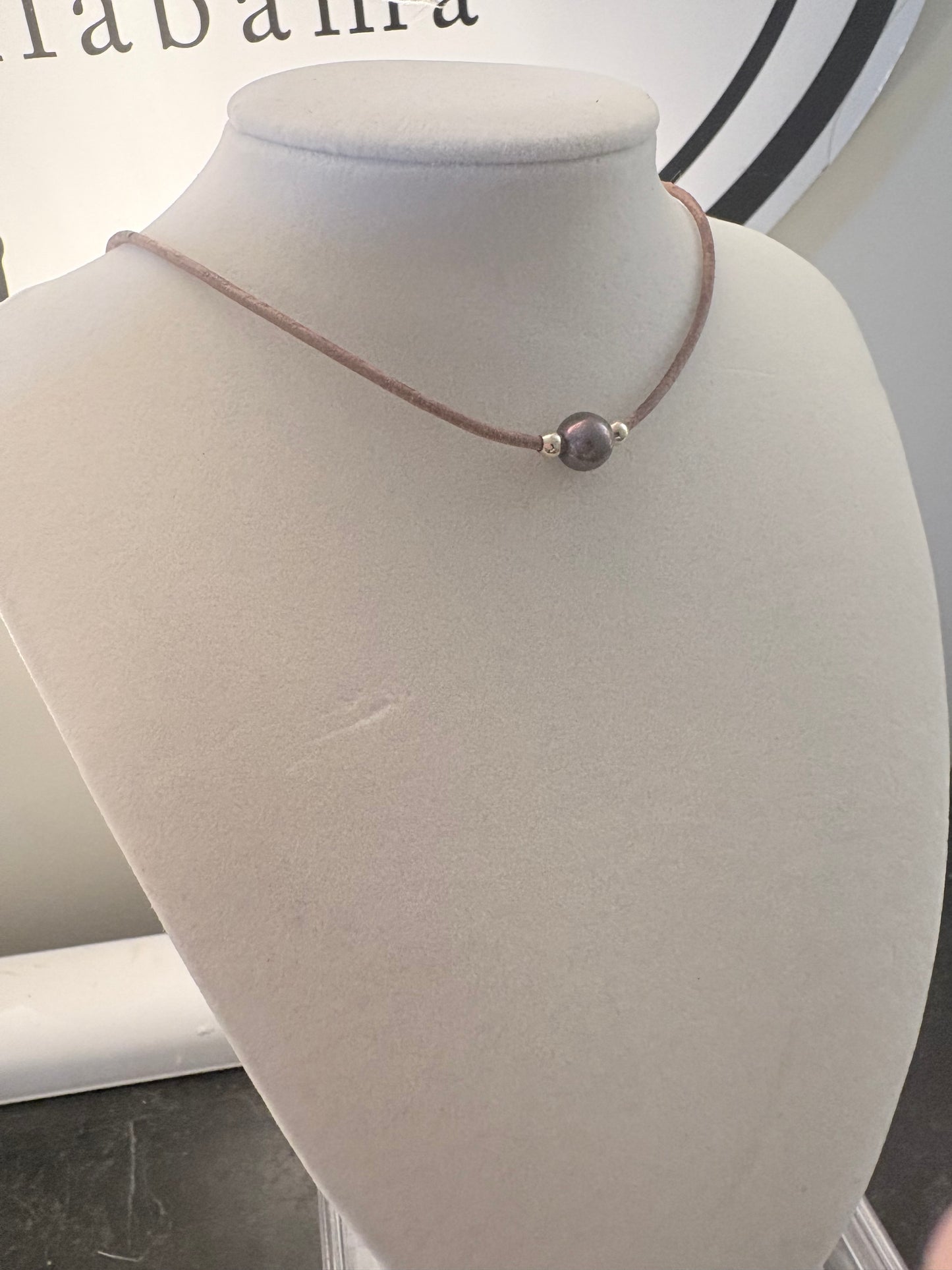 Midnight Edison Leather Necklace