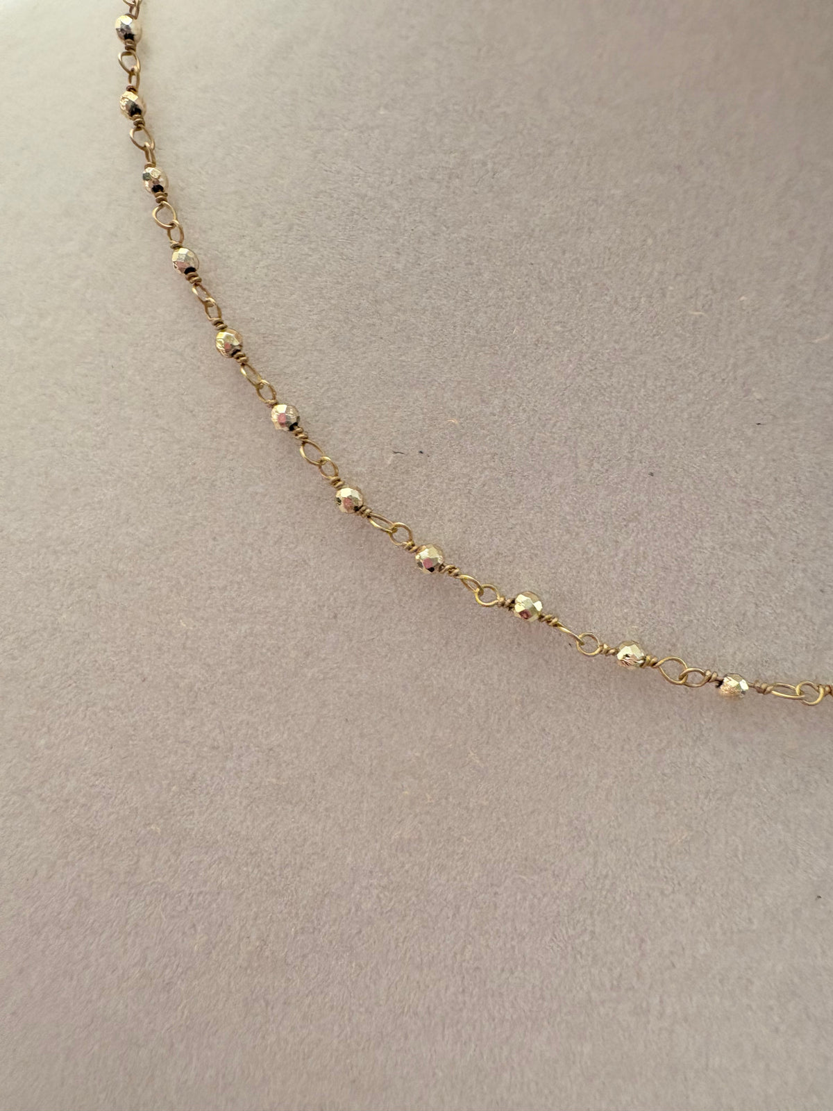 Golden Micro Pyrite Rosary