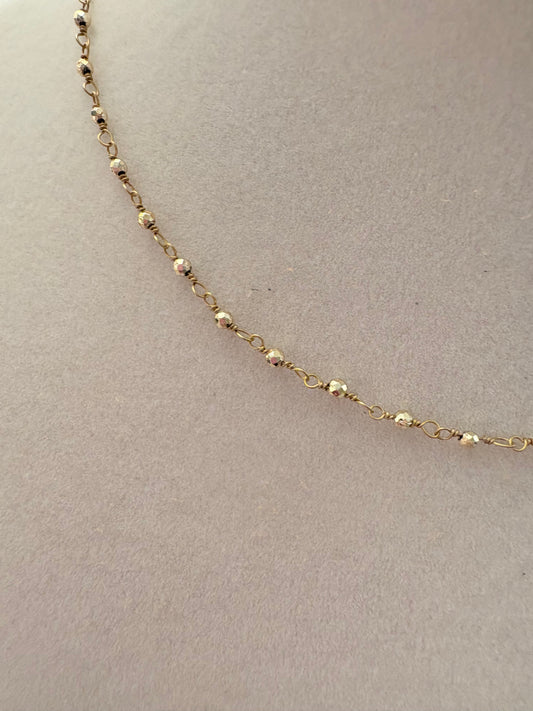 Golden Micro Pyrite Rosary