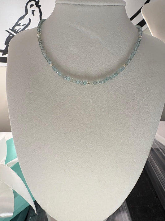 Green Lake Apatite Station Necklace — 14K Gold Fill