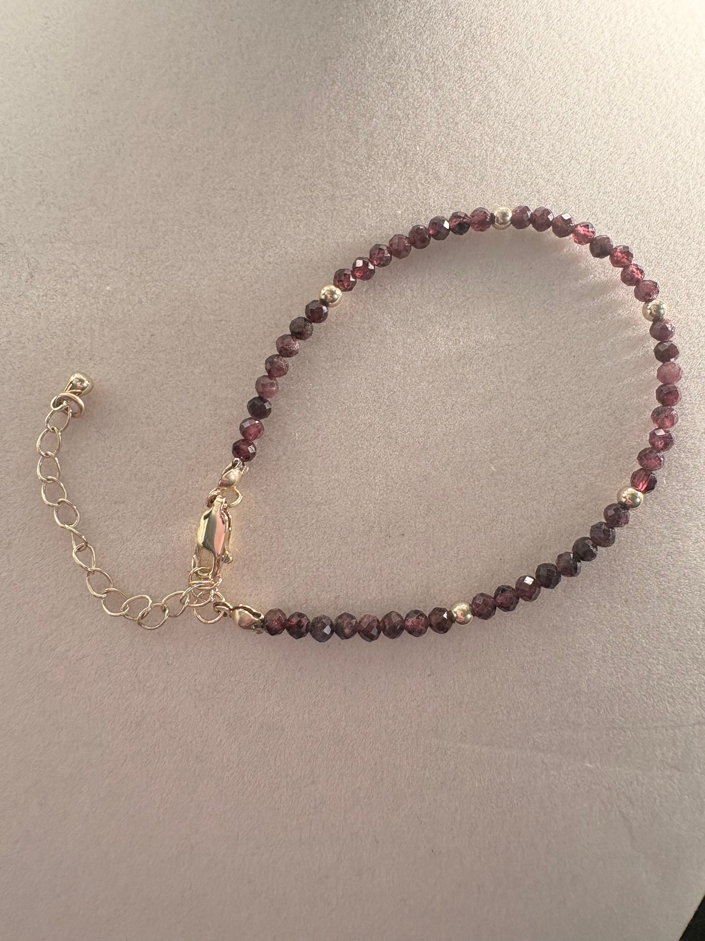 Dainty Garnet Bracelet