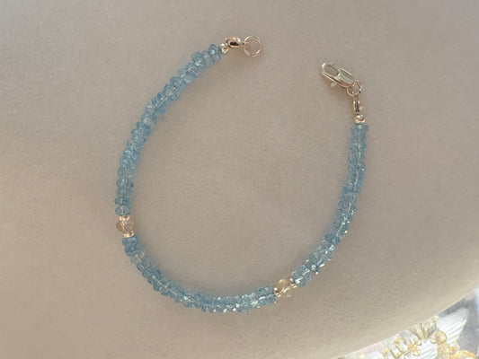 Swiss Blue Topaz & Citrine Bracelet