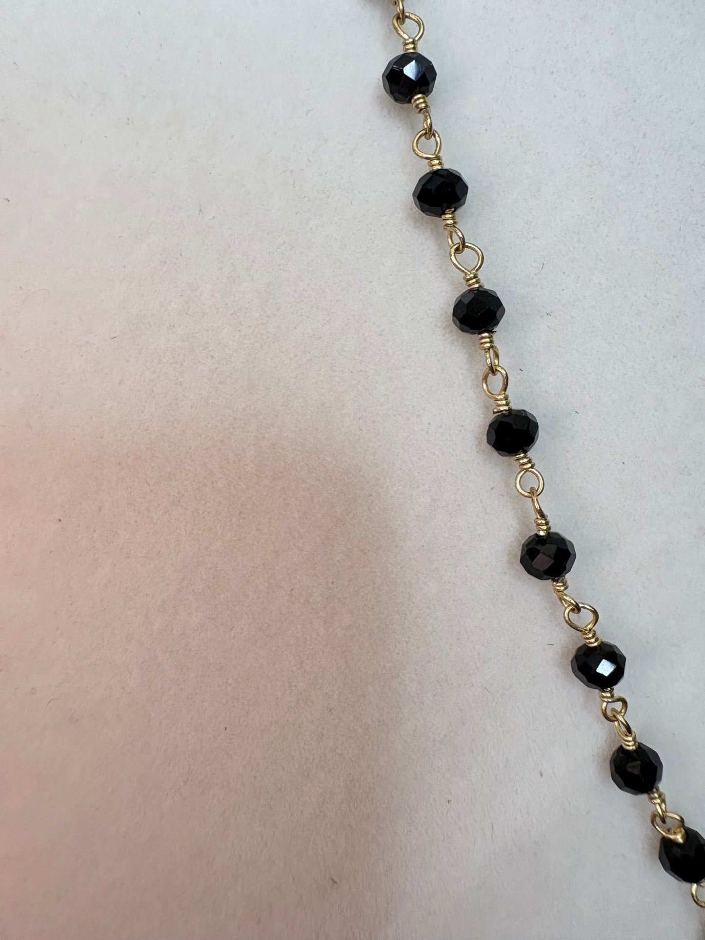 Black Spinel French Rosary