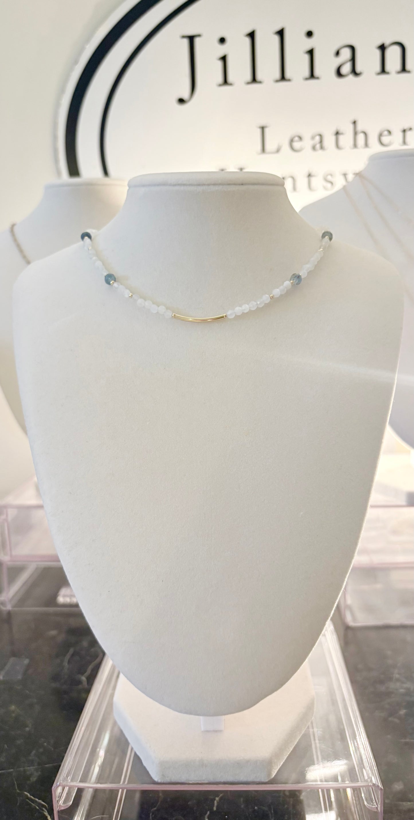 Natural Moonstone & Aquamarine Necklace