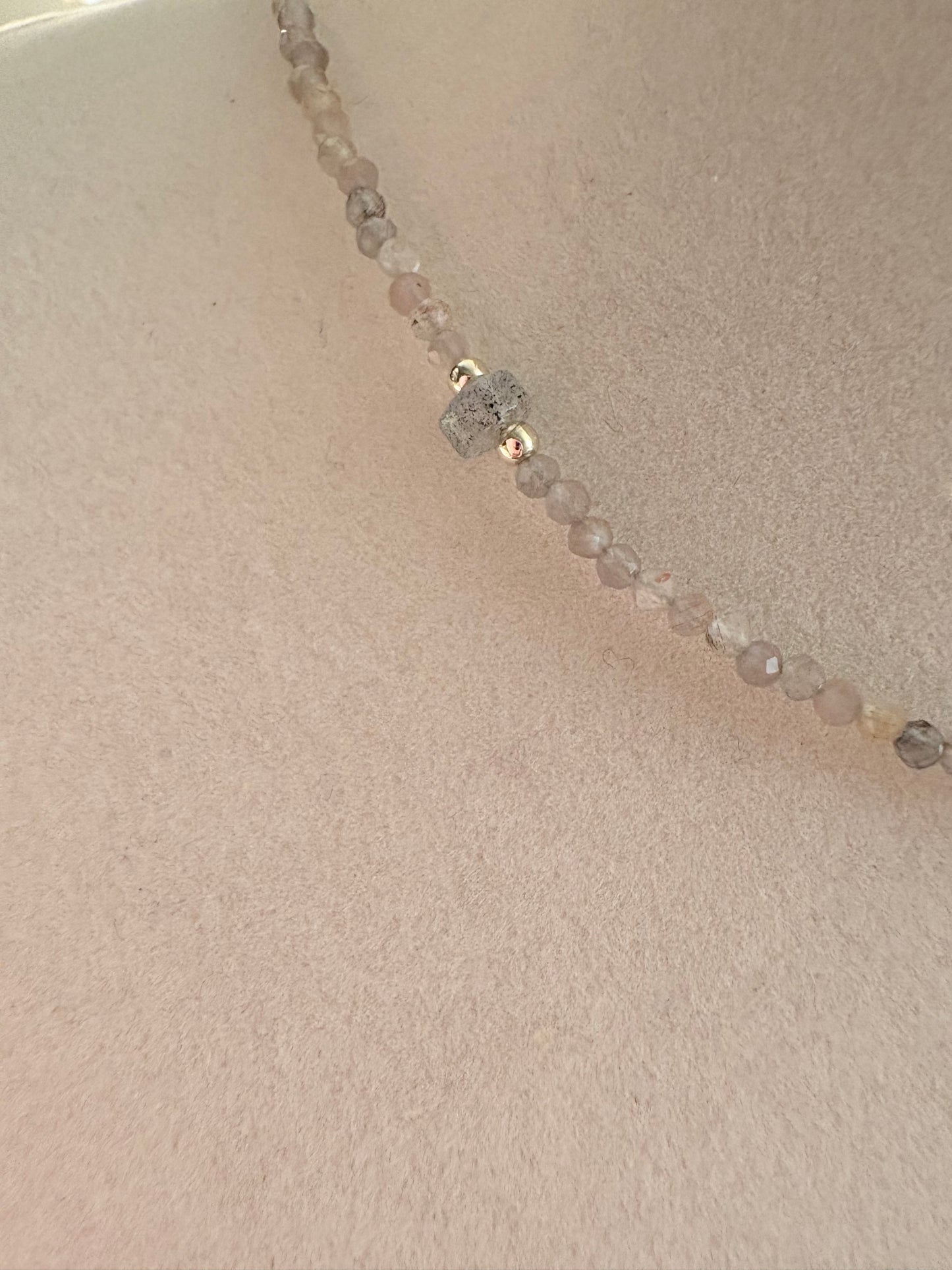 Chocolate Moonshine & Labradorite Station Necklace