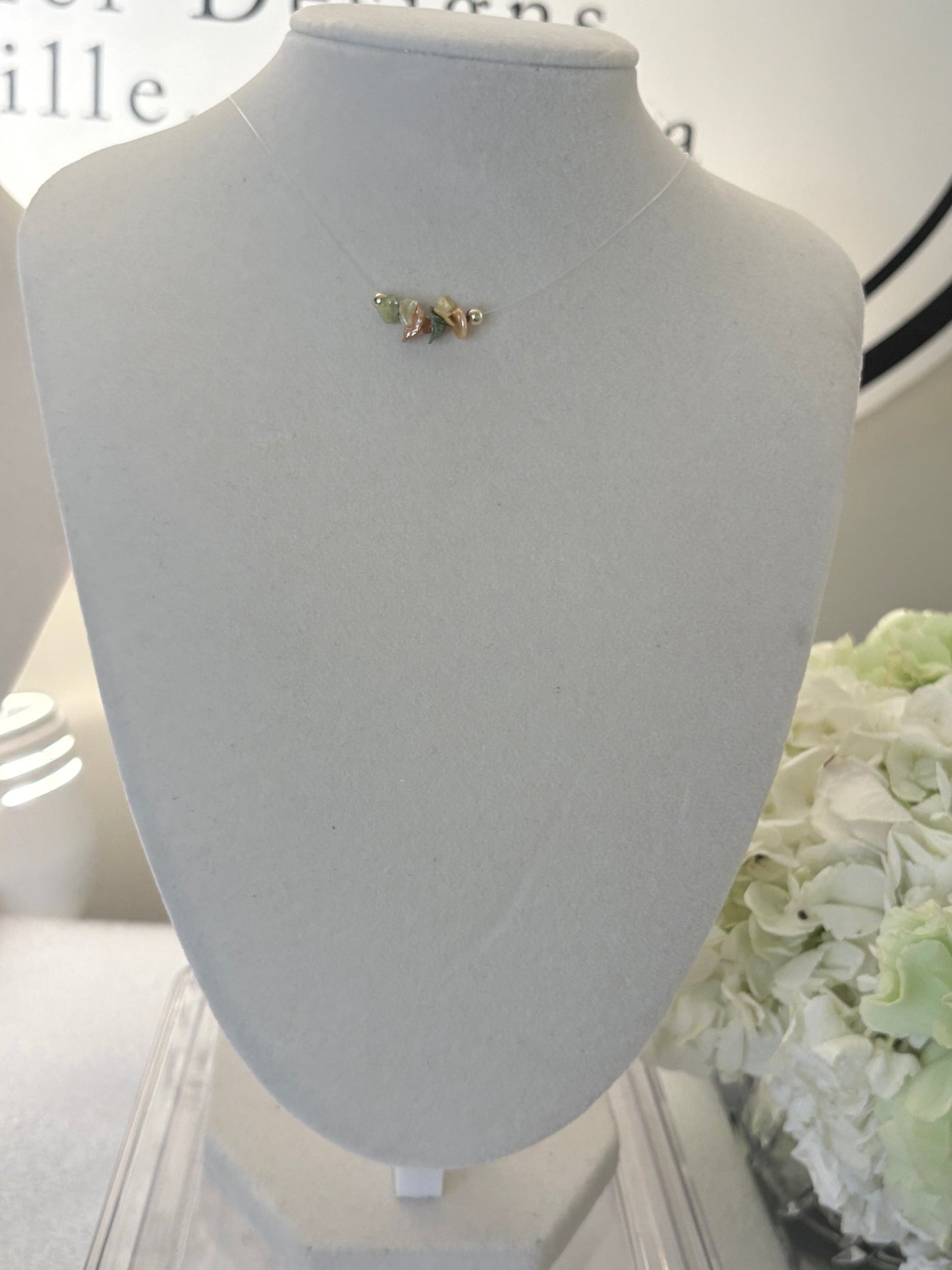 Petite Garden Party Floating Pearl Necklace