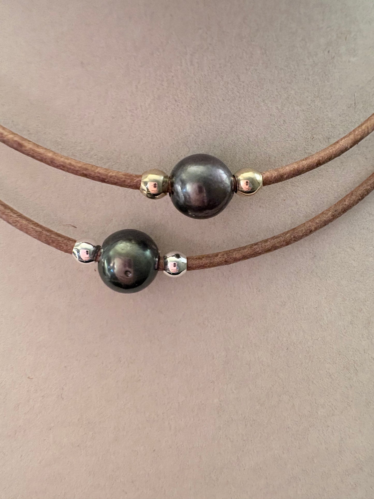 Midnight Edison Leather Necklace