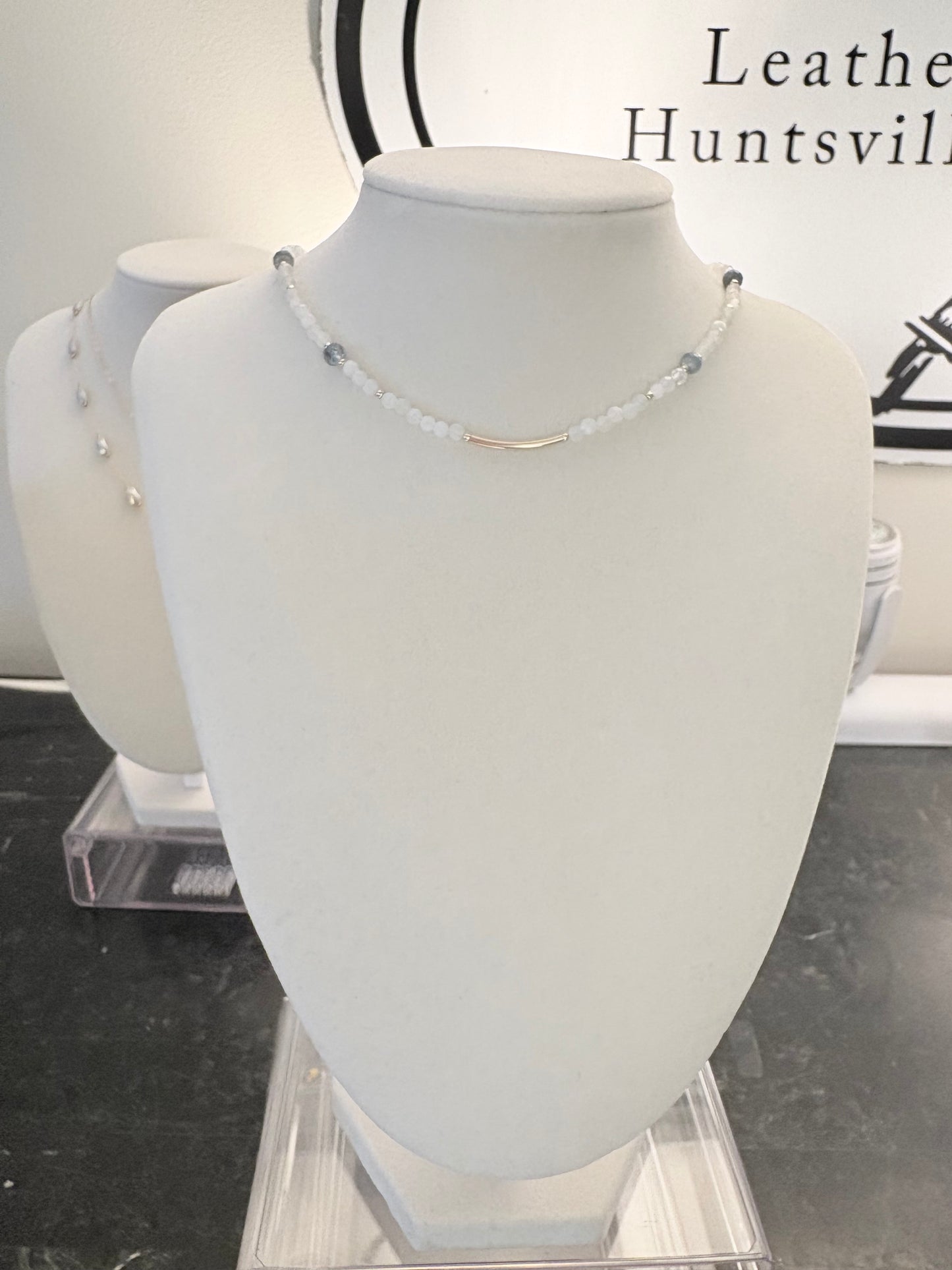 Natural Moonstone & Aquamarine Necklace
