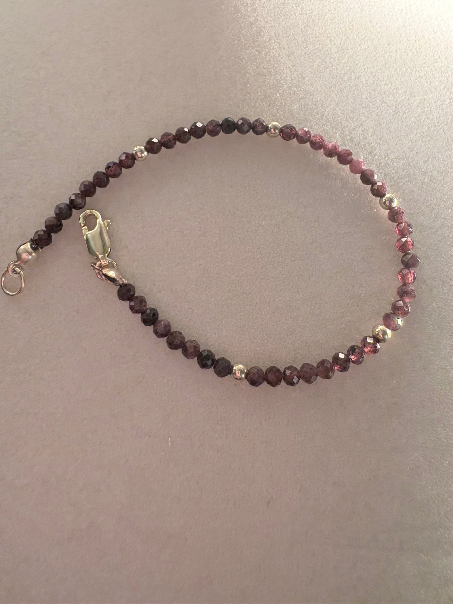 Dainty Garnet Bracelet