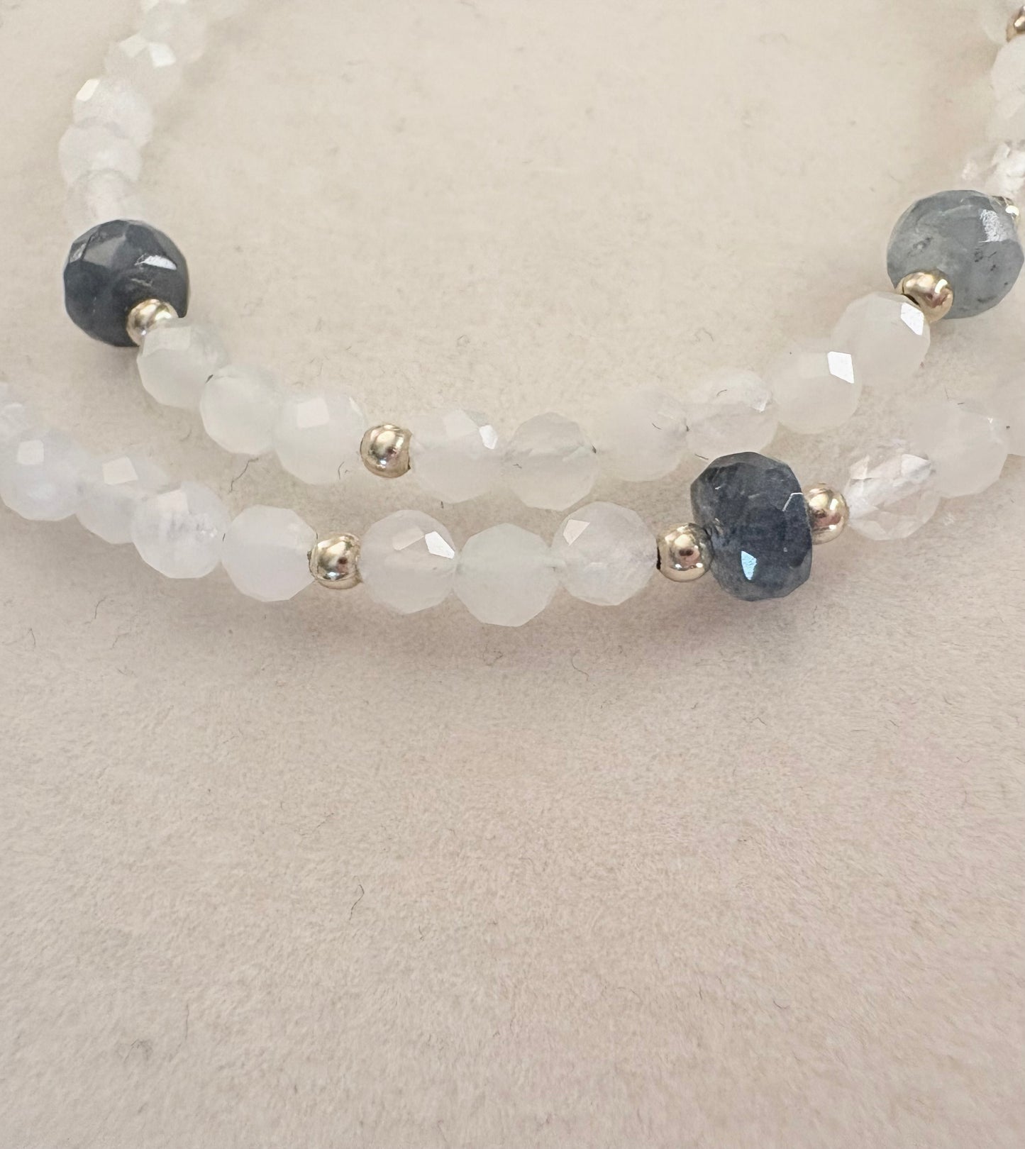 Natural Moonstone & Aquamarine Necklace