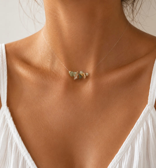 Petite Garden Party Floating Pearl Necklace