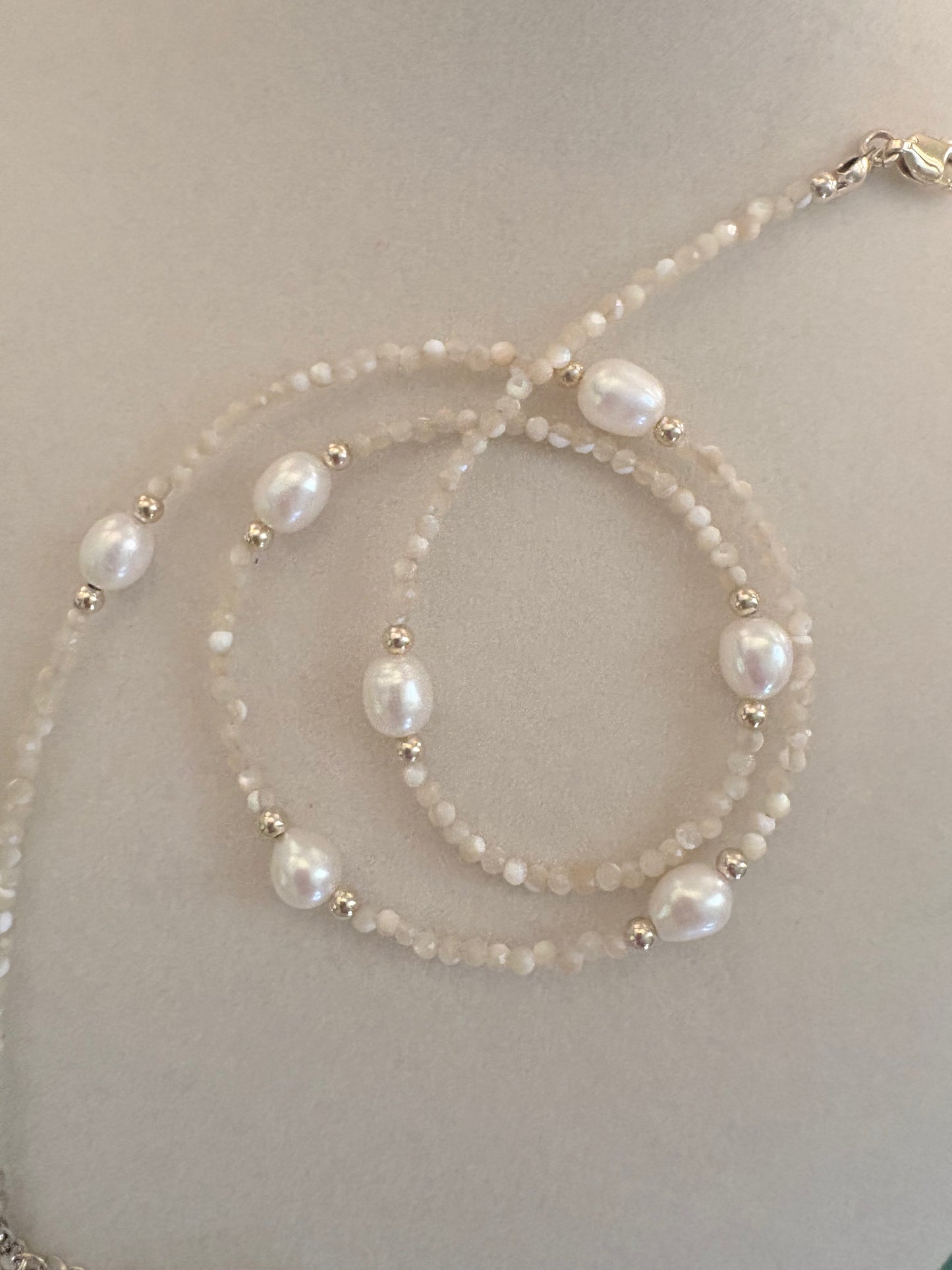 Dainty Mother Of Pearl Necklace