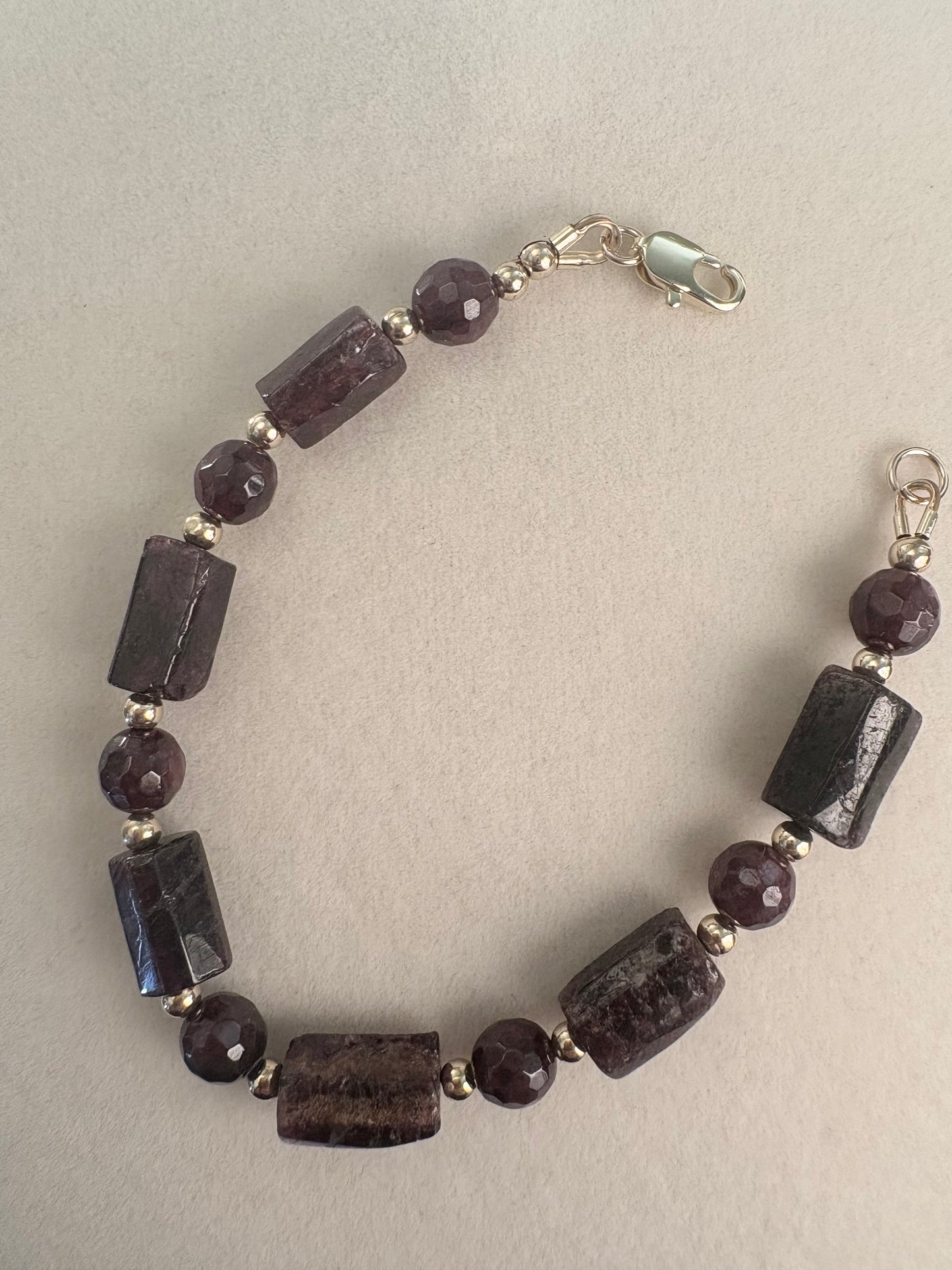 Garnet Geometry Bracelet