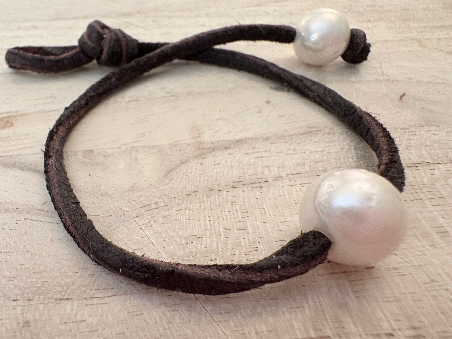 Elle Deerskin Freshwater Pearl Anklet