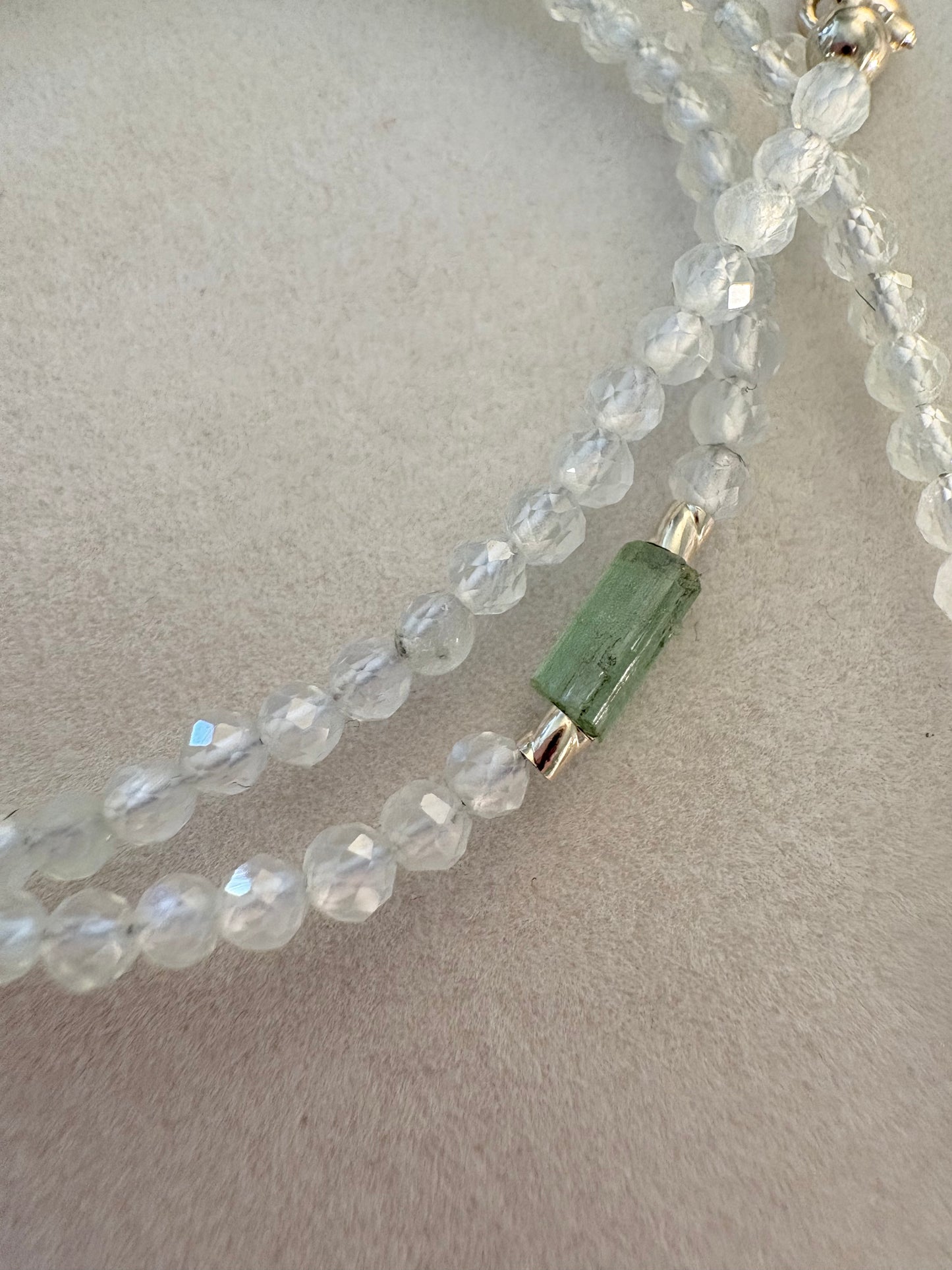 Dainty Green Prehnite Choker