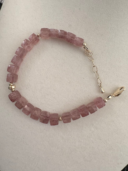 Strawberry Quartz Bracelet