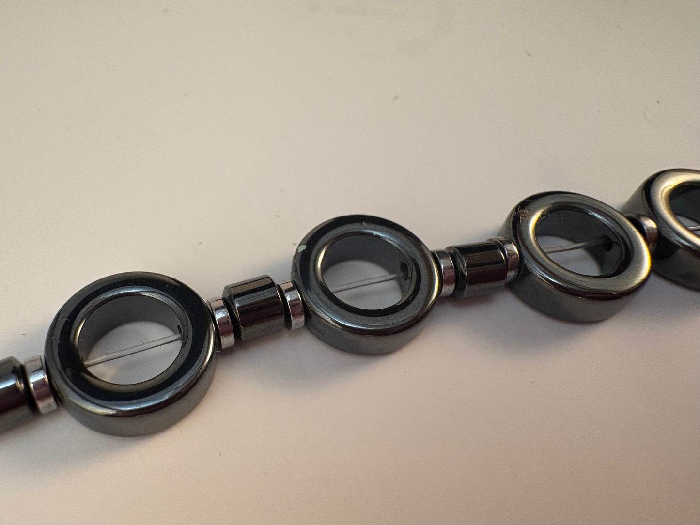 Iron Geometry|Mens Hematite Bracelet