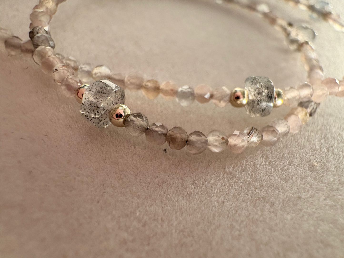 Chocolate Moonshine & Labradorite Station Necklace